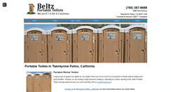 Desktop Screenshot of beltzportabletoilets.com